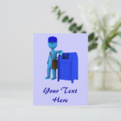 Mailman Briefkaart (Staand voorkant)