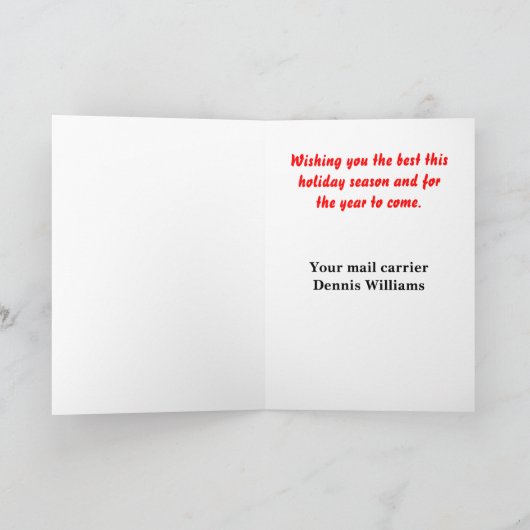 Mailman Christmas Kaart (Binnen)