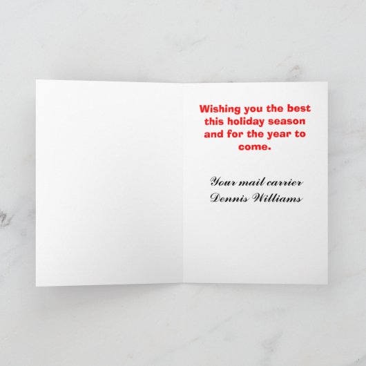 Mailman Christmas Kaart (Binnen)