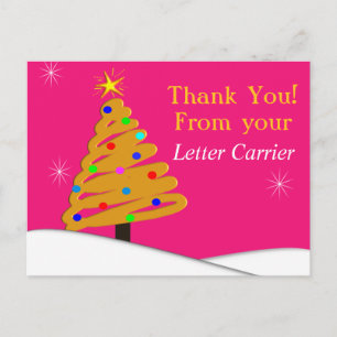 Mailman DANK JE BRIEFKAART Roze