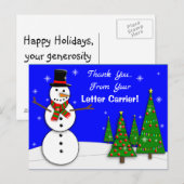 Mailman DANK JE BRIEFKAARTEN  (Voorkant / Achterkant)