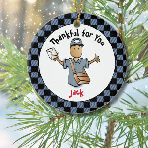 Mailman Dank je cadeautje - Postal Worker Keepomwi Keramisch Ornament