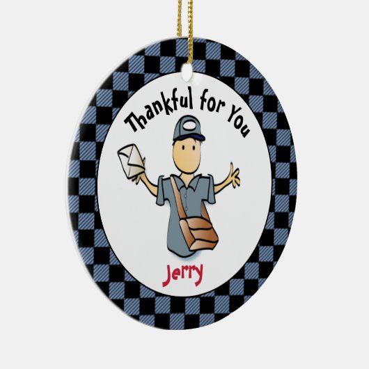 Mailman Dank je cadeautje - Postal Worker Keepomwi Keramisch Ornament (Rechts)