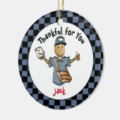 Mailman Dank je cadeautje - Postal Worker Keepomwi Keramisch Ornament (Links)