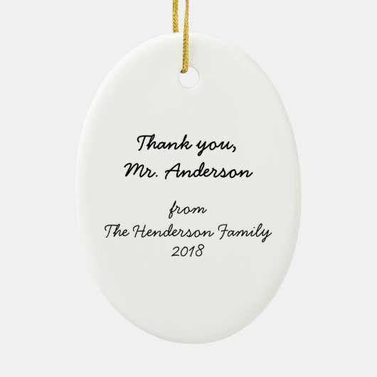 Mailman Dank u Ornament (Achterkant)