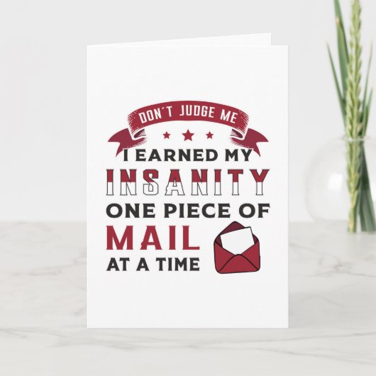 Mailman Day Postman Post Job Levering cadeau idee Kaart (Voorkant)