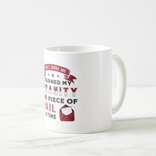 Mailman Day Postman Post Job Levering cadeau idee Koffiemok (Voorkant rechts)