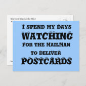 mailman die Briefkaarten levert - Funny Eyes Brief (Voorkant / Achterkant)