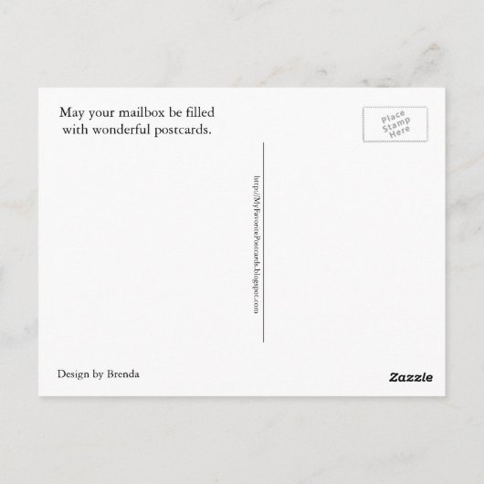 mailman die Briefkaarten levert - Funny Eyes Brief (Achterkant)