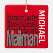Mailman Extraordinaire CUSTOM Ceramic Ornamed Keramisch Ornament (Achterkant)