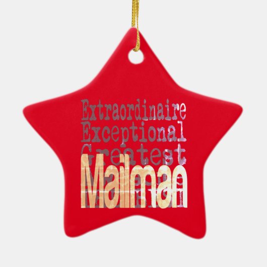 Mailman Extraordinaire Keramisch Ornament (Achterkant)