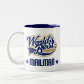 Mailman Gift (beste werelden) Tweekleurige Koffiemok (Links)