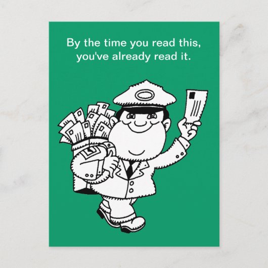 Mailman Humor - Tegen de tijd dat je dit leest ... Briefkaart (Voorkant)