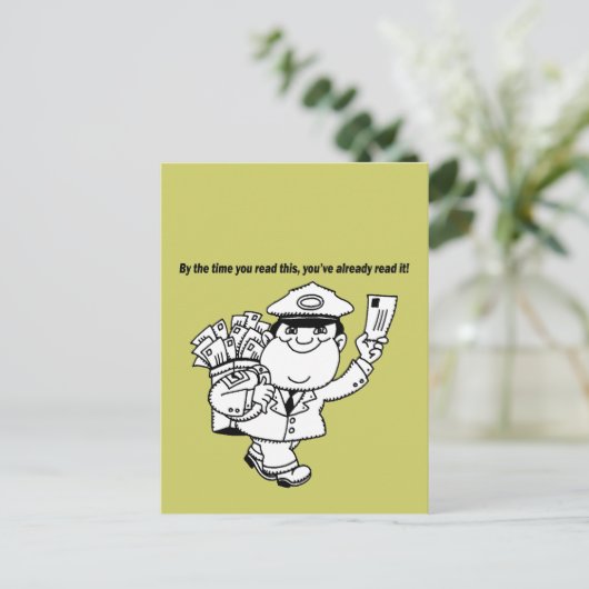 Mailman Humor - Tegen de tijd dat je dit leest ... Briefkaart (Staand voorkant)