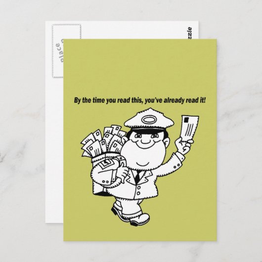 Mailman Humor - Tegen de tijd dat je dit leest ... Briefkaart (Voorkant / Achterkant)