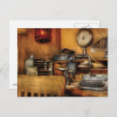 Mailman - In de Kantoor Briefkaart (Voorkant / Achterkant)