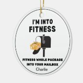 Mailman Mail Carrier gepersonaliseerd grappig Keramisch Ornament (Links)