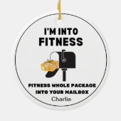 Mailman Mail Carrier gepersonaliseerd grappig Keramisch Ornament (Achterkant)