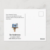 Mailman Moving Aankondiging Briefkaart (Achterkant)