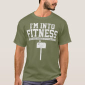 Mailman postbode in de fitness mailbox t-shirt (Voorkant)