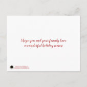 Mailman Prettige feestdagen Briefkaart (Achterkant)