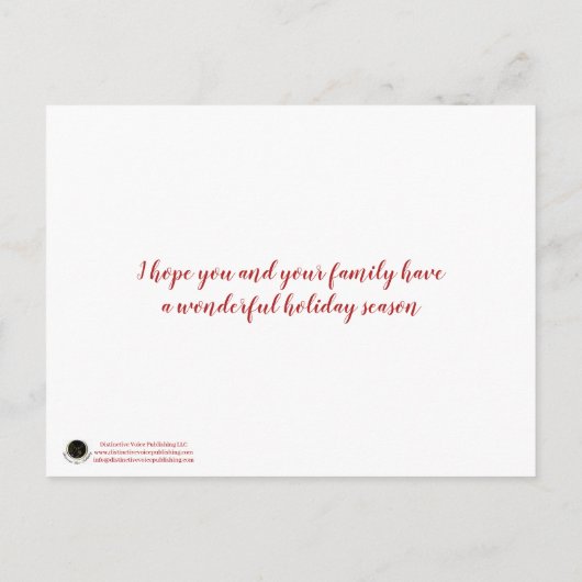 Mailman Prettige feestdagen Briefkaart (Achterkant)