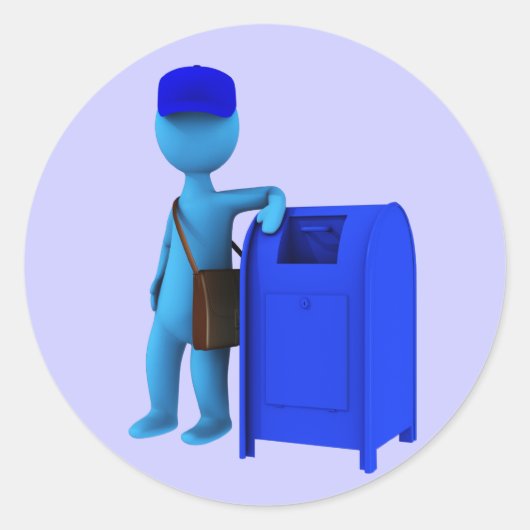 Mailman Ronde Sticker (Voorkant)
