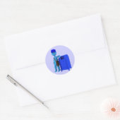 Mailman Ronde Sticker (Envelop)