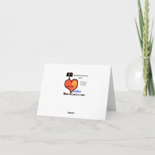 Mailman Silhouette in de Kaart van het Victoriaans (Achterkant)