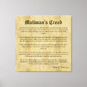 Mailman's Creed Letter Carrier Retirement Gift Canvas Afdruk (Voorkant)