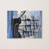 mails met gevechtsschepen onderweg legpuzzel (Horizontaal)