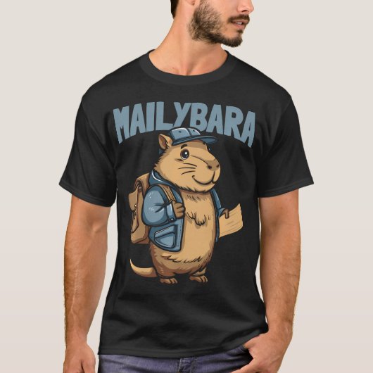 Mailybara Postbode Drager Mail - Postbeambte T-shirt (Voorkant)