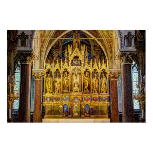 Main Altar in Votivkirche, Wenen, Oostenrijk Poster
