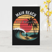 Main Beach East Hampton Beach Surfing  Kaart (Gele Bloem)