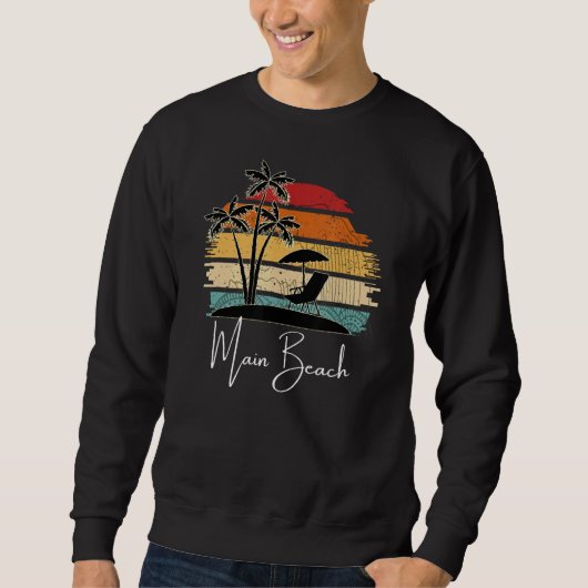 Main Beach Palm Trees Lente & Zomer Trui (Voorkant)