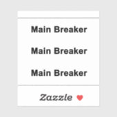 Main Breaker Label Times 3 (Vel)