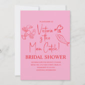 Main Catch Lobster Doodles Bridal Shower Kaart (Voorkant)