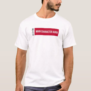 Main Character Aura - Anime Streetwear Box Logo T-shirt