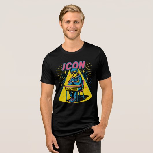 Main Character Energy – Detention Edition  Tri-Blend Shirt (Voorkant volledig)
