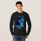 Main Character Energy – Husky with Shades T-Shirt  (Voorkant volledig)