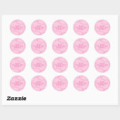 Main Character Energy Roze Citaat Ronde Sticker (Vel)