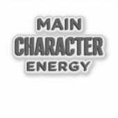 Main Character Energy – Trendy Esthetische Decal Sticker (Voorkant)