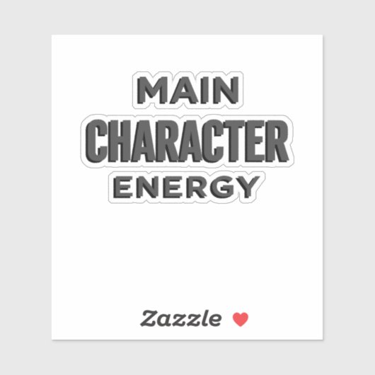 Main Character Energy – Trendy Esthetische Decal Sticker (Vel)