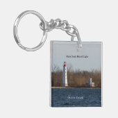 Main Duck Island Light-acryl sleutelhanger (Voorkant Links)