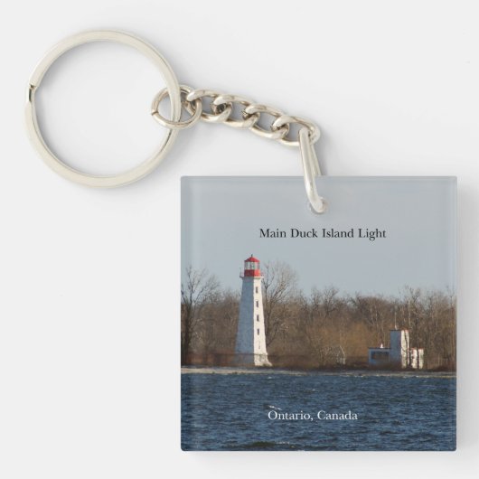 Main Duck Island Light-acryl sleutelhanger (Voorkant)