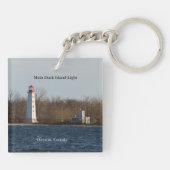 Main Duck Island Light-acryl sleutelhanger (Achterkant)