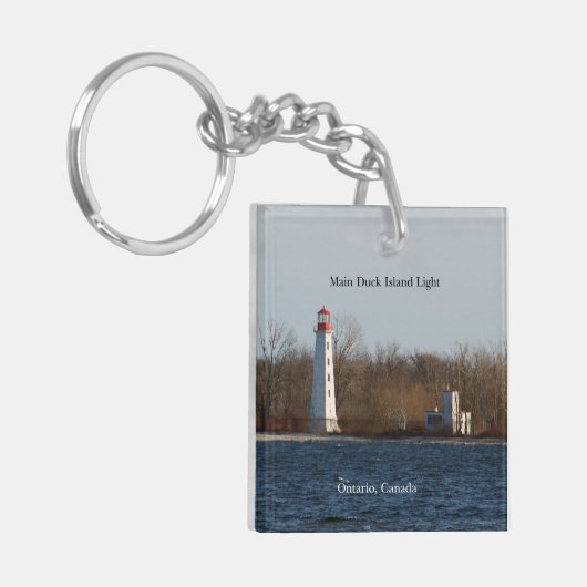 Main Duck Island Light acrylic key chain Sleutelhanger (Voorkant Links)