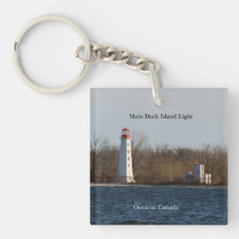 Main Duck Island Light acrylic key chain Sleutelhanger