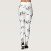 Main of Honor Leggings - Zwart op wit (Achterkant)