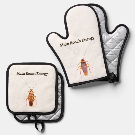Main Roach Energy Oven Mitt & Pot Holder Set | The (Voorkant / Achterkant)